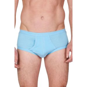Beeren 2-pak heren slip kleur, M3000 - 100% Katoen- Met gulp - Voorsluiting - Klassiek mannen ondergoed  - Blauw