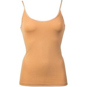 Beeren microfiber dames spaghetti hemd  Young  - L  - beige