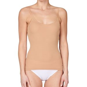 Beeren microfiber dames spaghetti hemd  Young  - XL  - beige