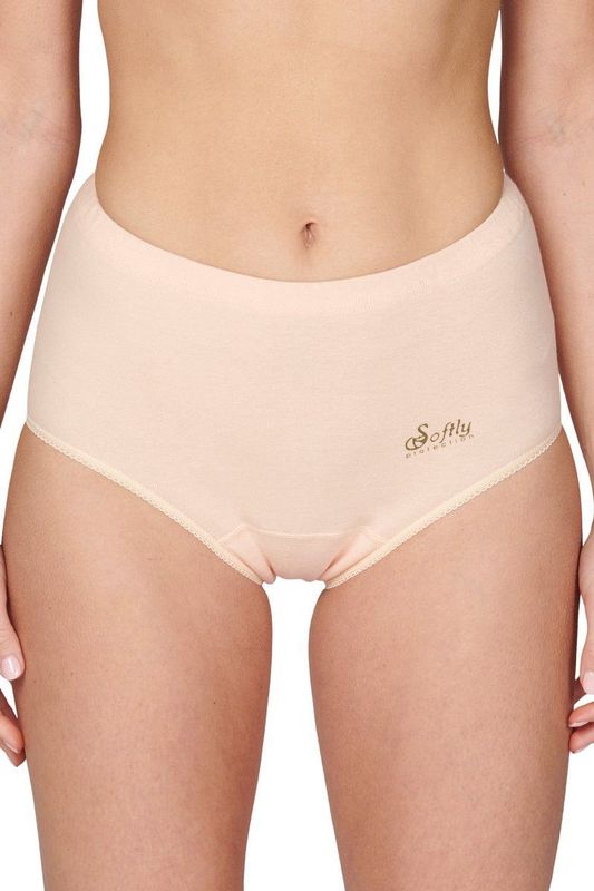 Beeren - Julia - Taille Slip - Huidskleur - 2-pak - Hoge Katoenen Dames Onderbroek