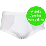 Heren Slips - Voordeelverpakking - Katoenen Onderbroek met Sluiting - Wit