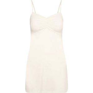 RJ Bodywear Pure Color dames jurk (1-pack), onderjurk met verstelbare bandjes, ivoor