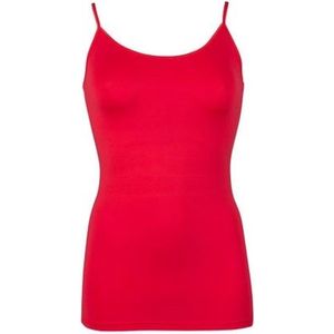 Top Elegance - Dames Hemdje - Rood - Microfiber - Spaghetti Bandjes