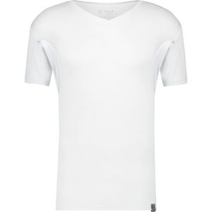 RJ Bodywear - Sweatproof T-shirt - Wit - Heren T-shirt met Anti-Zweet Oksels - V-hals