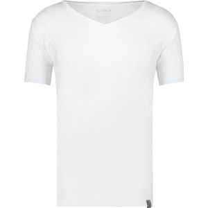 RJ Bodywear Sweatproof T-shirt (1-pack) - heren T-shirt met anti zweet oksels - diepe V-hals - wit