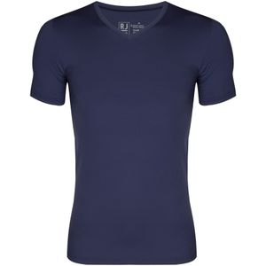 RJ Bodywear Pure Color T-shirt V-hals - donkerblauw microfiber