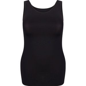 RJ Bodywear - Pure Color - Dames Top - Zwart - Aansluitend Hemdje met Brede Banden