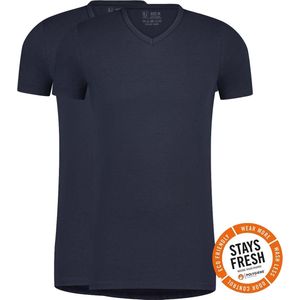 RJ Bodywear Everyday Venlo T-shirt (2-pack) - heren T-shirt met V-hals - donkerblauw
