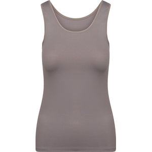 RJ Bodywear - Pure Color - Dames Top - Taupe - 1-pack - Aansluitend Hemdje met Brede Banden