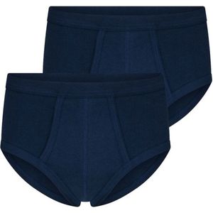 Beeren 2 pak heren slip kleur, M3000 % Katoen Met gulp Voorsluiting Klassiek mannen ondergoed Blauw