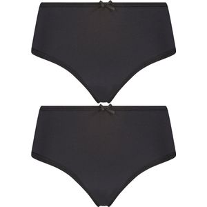 RJ Bodywear Pure Color dames extra comfort string (2-pack), zwart