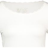 RJ Bodywear Thermo dames shirt lange mouw met kant (1-pack) - wolwit
