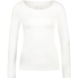 RJ Bodywear Thermo dames shirt lange mouw met kant (1-pack) - wolwit