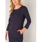 Kokerjurk - Navy Dark Blue - Aansluitend - 3/4-Mouwen - Ritssluiting