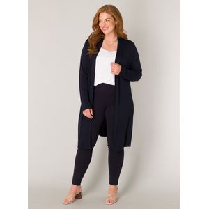 Zwart Vest - Sjaalkraag - Lange Mouwen - Zachte Tricotkwaliteit