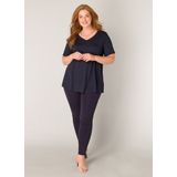 Navy T-shirt - V-hals - Korte Mouwen - Zonder Capuchon