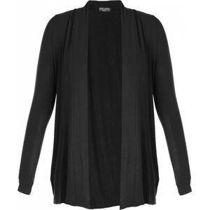 Base Level Curvy Fijngebreid Vest Ayla Zwart