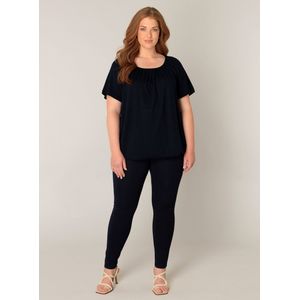 Base Level Curvy Top Yoni met Plooien Donkerblauw