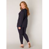 Pullovers - Donkerblauw - V-hals - 80% Viscose, 20% Nylon