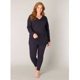 Pullovers - Donkerblauw - V-hals - 80% Viscose, 20% Nylon