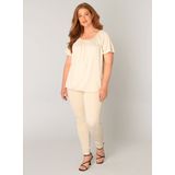 Yoni - Jersey Shirt - Licht Beige - Korte Mouwen