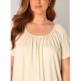 Yoni - Jersey Shirt - Licht Beige - Korte Mouwen