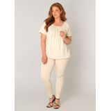 Yoni - Jersey Shirt - Licht Beige - Korte Mouwen