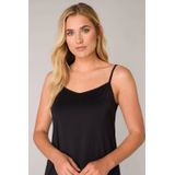 Base Level Onderjurk met Verstelbare Bandjes en Splitten Yanir Zwart