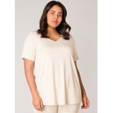 Base Level Curvy Basic T-shirt Alba Beige