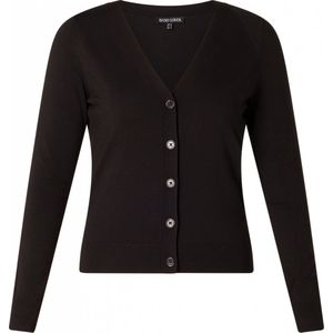 Base Level Curvy Fijngebreid Vest Yvonne Zwart