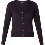 Cardigan - Donkerblauw - V-hals - 5-knoopsmodel - Patches