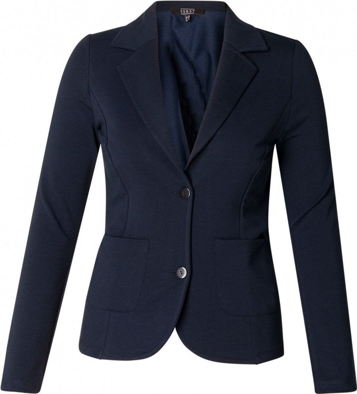 ES&SY Aansluitende Jersey Blazer Donkerblauw