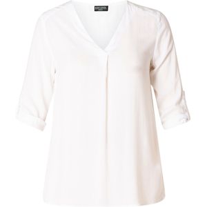 Base Level - Shirtblouse - Wit - Zonder Capuchon - V-hals