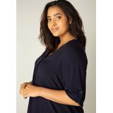 Base Level Curvy Shirtbluse "Yanina", mit V-Ausschnitt
