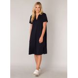Base Level jurk Yen met ceintuur donkerblauw