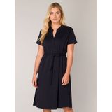 Base Level jurk Yen met ceintuur donkerblauw