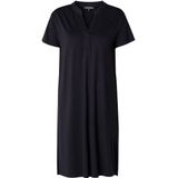 A-lijn Jurk - Donkerblauw - Zonder Kraag - V-hals - Bindceintuur