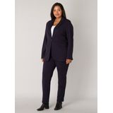 Base Level Curvy Blazer Yacey Donkerblauw