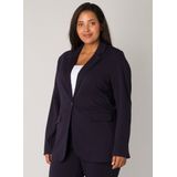 Base Level Curvy Blazer Yacey Donkerblauw