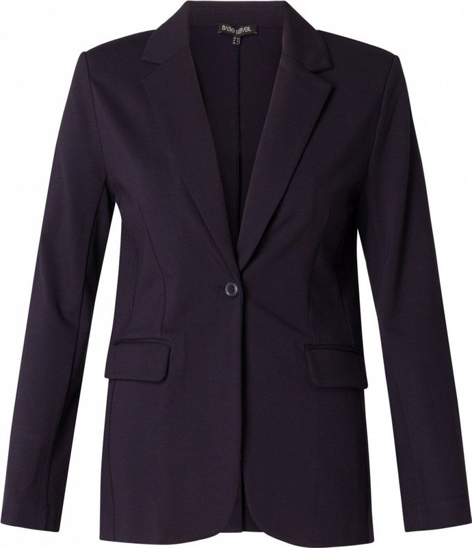 Base Level Curvy Blazer Yacey Donkerblauw