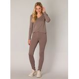 Treggings - Dark Taupe - Viscose - Elastische Tailleband