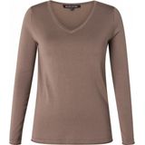 Base Level Curvy Fijngebreide Trui Anine Taupe