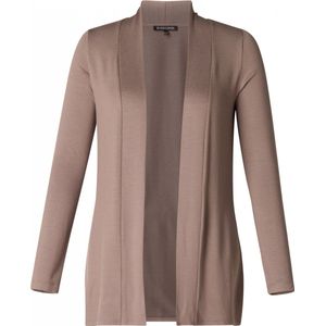Vesten - Taupe - Elastisch Tricot - Lange Mouwen - Diepe Ronde Hals