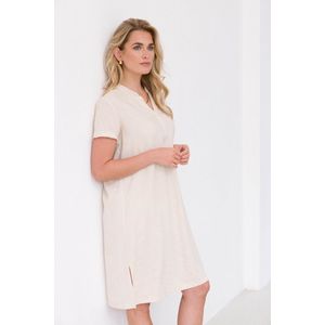 Base Level jurk met linnen Yacin beige