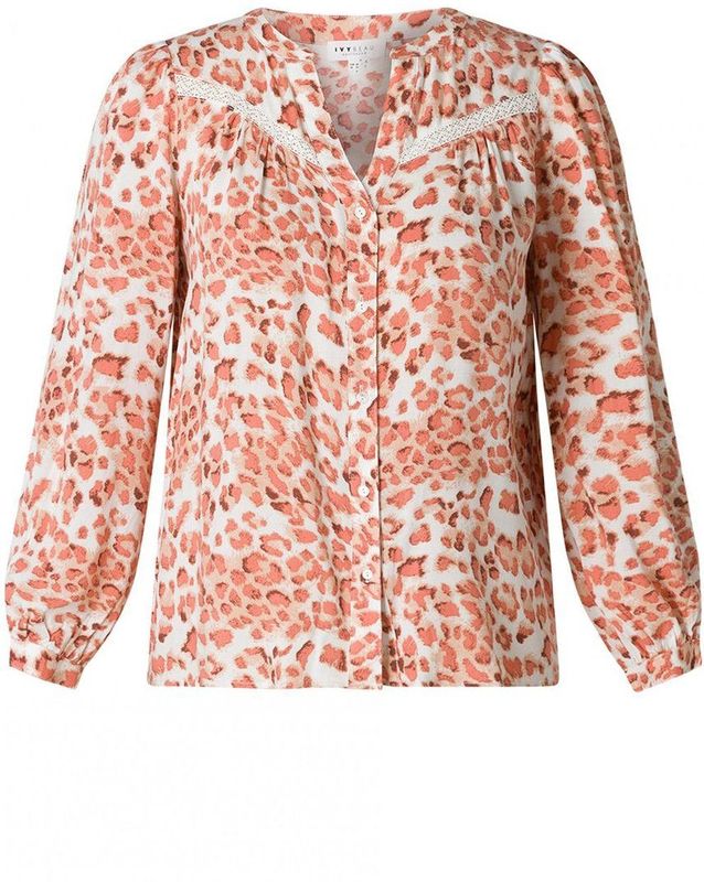 Ivy Beau - Blouse - Rood - Polyester