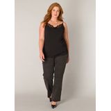 Spaghetti Top - Zwart - Kant - Met Spaghettibandjes