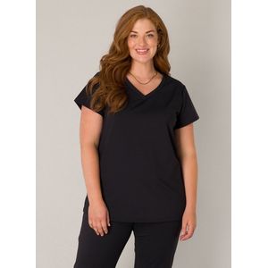 Base Level Shirt - V-hals - Black - Korte Mouwen - Comfortabele Pasvorm