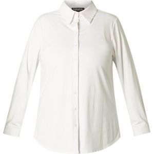 Base Level - Curvy Blouse - Wit - Lange Mouwen - Met Stretch