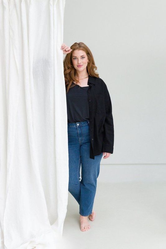 BASE LEVEL Anneli Bottoms - Mid Blue - maat W36 / L28