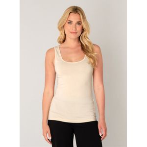 Base Level - Yippie - Top - Light Beige - Met Brede Bandjes